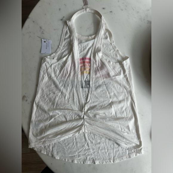 Spiritual Gangster | XS low back tank top with mahalo and rainbow design. NWT - Picture 6 of 7